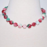 FBT - Elegant Green And Red Jade Necklace - FashionByTeresa